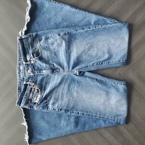 American Eagle Distressed Super High Rise Flare Jeans